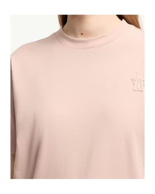 Moncler Pink Grenoble 3 Packs Logo Patch Crewneck T-Shirt