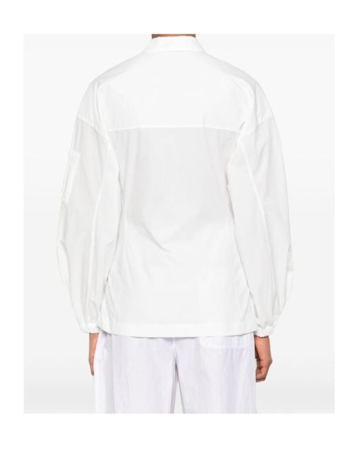 Moncler White Puff-Sleeve Shirt