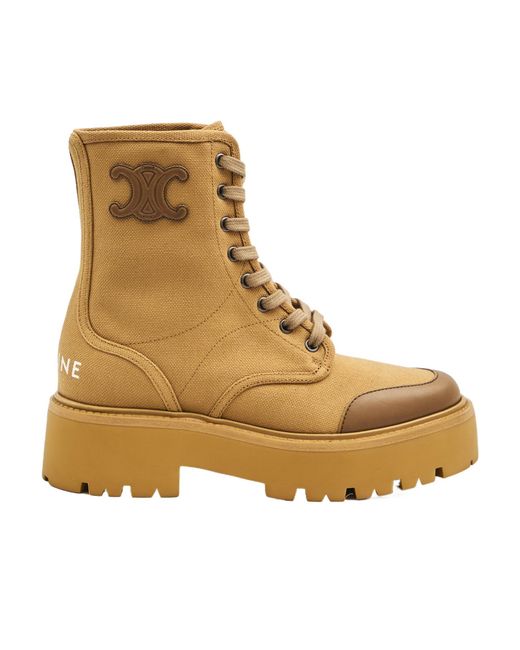 Céline Natural Bulky Lace-Up Boot