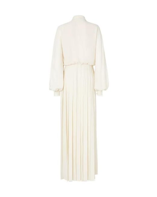 Fendi White Ivory Silk Dress