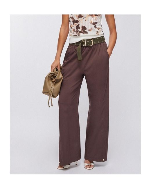 Liu Jo Brown Slit Details Trousers