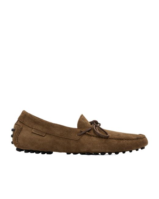 Tom Ford Brown Rod Suede Loafers for men