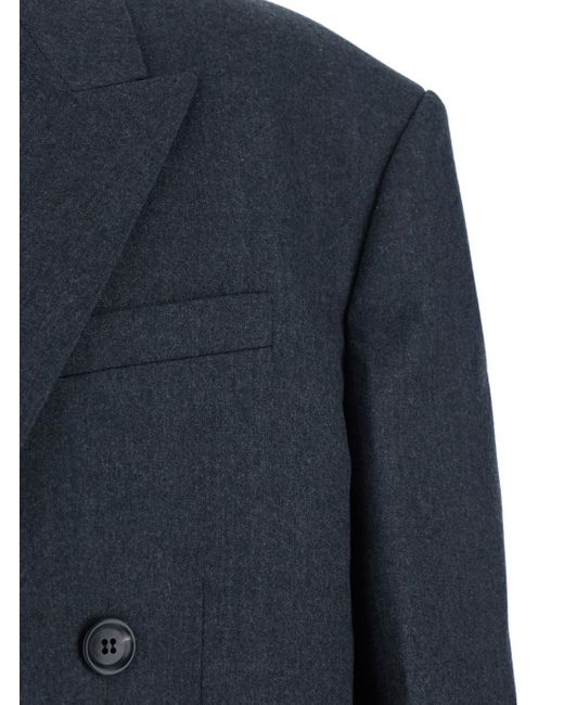 Juun.J Blue Double-Breasted Blazer for men