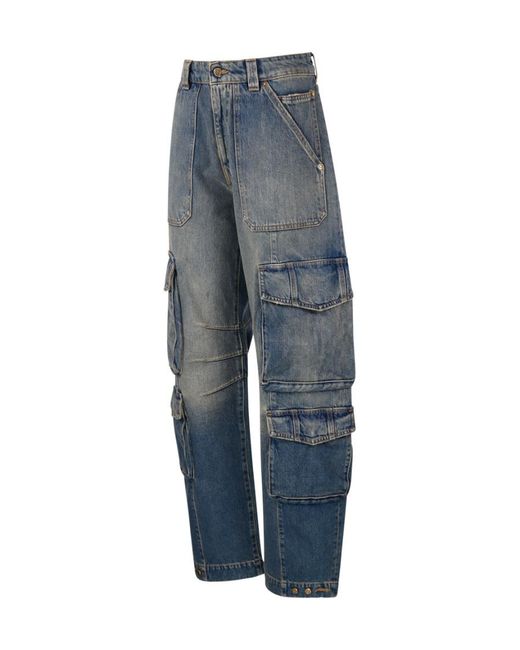 Golden Goose Deluxe Brand Blue Straight-Leg Cargo Jeans