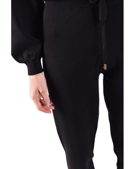 Pinko Black Drawstring Fleece Joggers