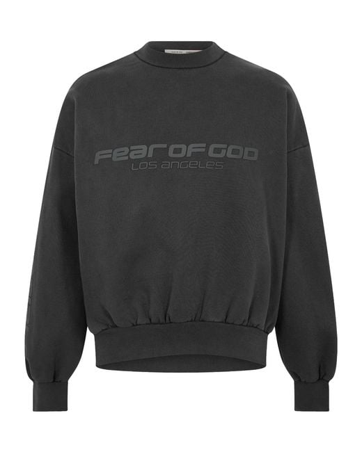 Fear Of God Gray Logo Long-Sleeve Sweatshirt for men