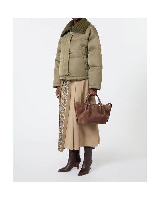 Weekend by Maxmara Brown Small Suede Tote Bag