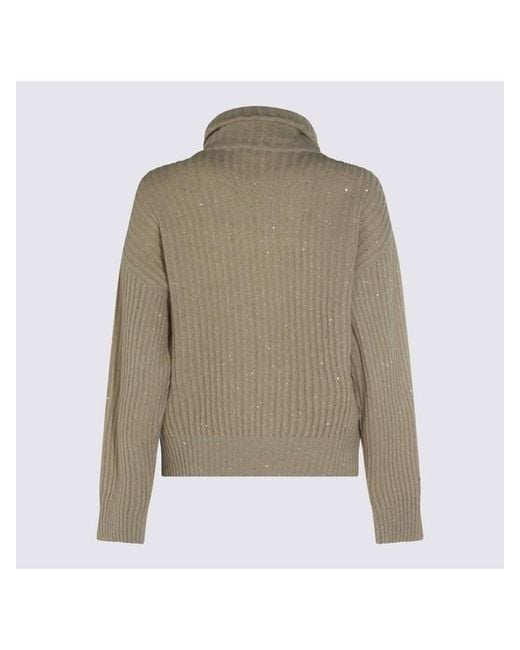 Brunello Cucinelli Multicolor Knitted Hooded Jumper