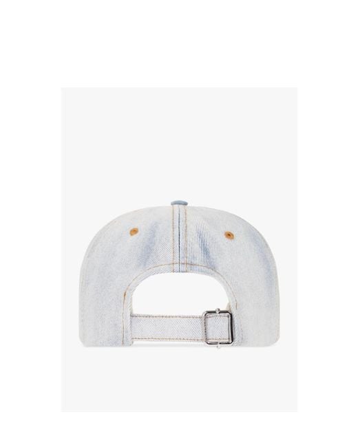 Off-White c/o Virgil Abloh Blue Arrows Denim Baseball Cap for men