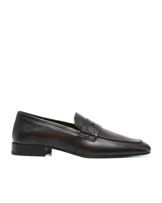 Dries Van Noten Black Leather Loafers for men