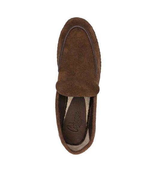 Castaner Brown Logo Round Toe Casual Business Shoes for men