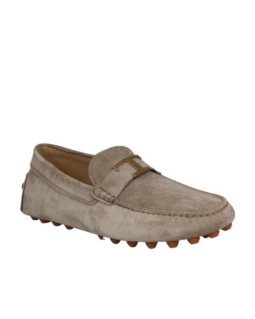 Tod's Gray Gommino Slip-On Loafers for men