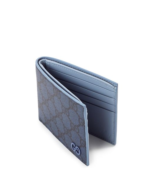 Gucci Blue Canvas Gg Wallet for men