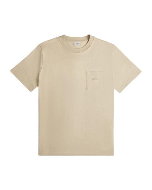 Tod's Natural Crew Neck T-Shirt for men