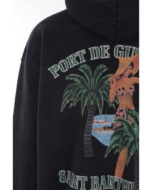 Rhude Blue Logo-Print Long-Sleeve Hoodie for men