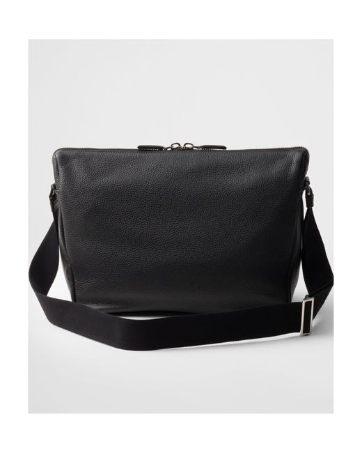 Prada Black Saffiano Leather Shoulder Bag for men