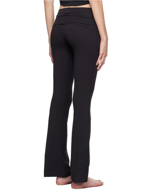 Skims Black Plain Jersey Casual Pants
