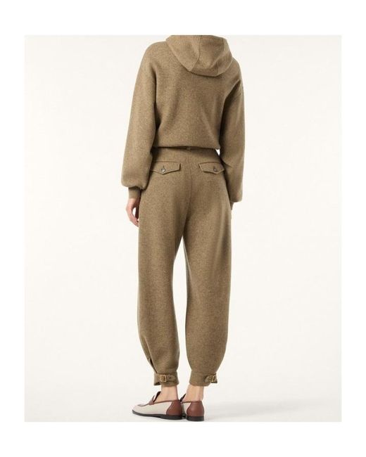Loro Piana Natural Drawstring Knitted Hooded Jumper
