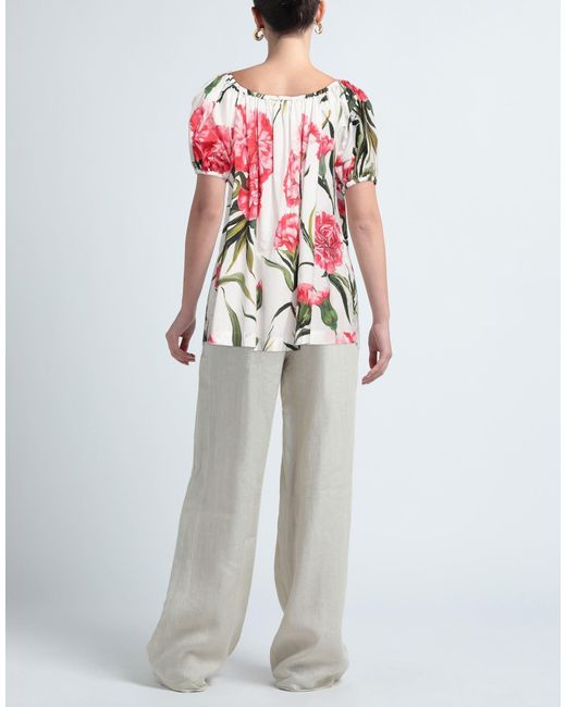 Dolce & Gabbana Pink Printed Short-Sleeve Top