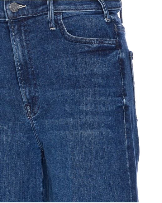 Mother Blue The Hustler Roller Sneak Jeans