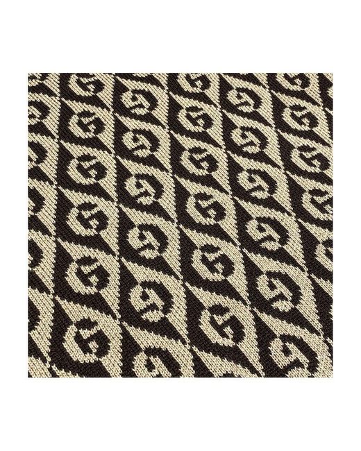 Gucci Brown V-Neck Geometric Pattern Wool Pullover for men