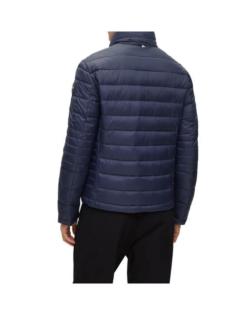 Boss Blue Slim-Fit Lightweight Quilted Jacket for men