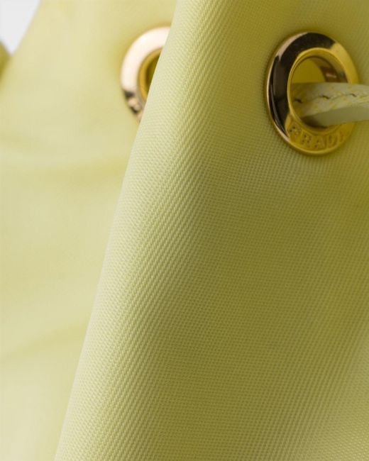 Prada Yellow Drawstring Clutch