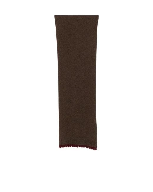 Uma Wang Brown 'Plain Ws' Scarf for men