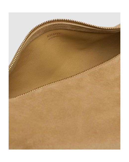 Khaite Metallic Medium Olivia Suede Hobo Bag