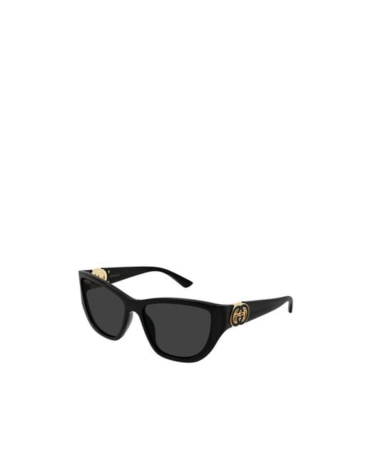 Gucci Black Eyewear Cat Eye Frame Sunglasses