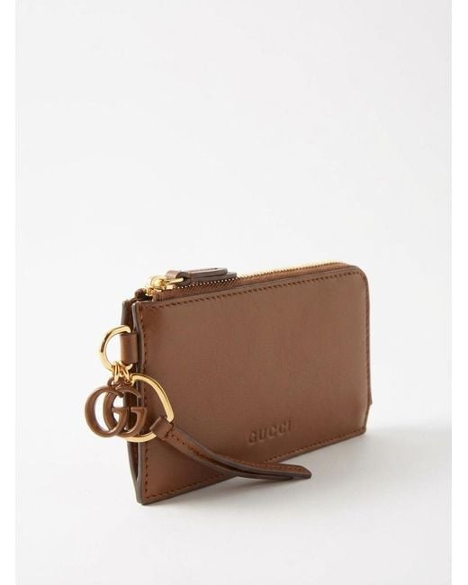 Gucci Brown Double G Charm Card Case