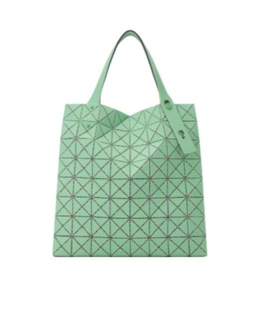 Issey Miyake Green Geometric Pattern Handbag