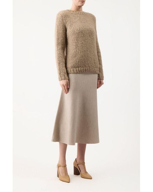 Gabriela Hearst Natural Elastic Waist Skirt