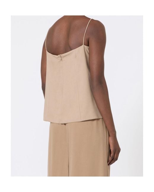 Max Mara Natural Mxmunghia V-Neck Spaghetti Strap Top