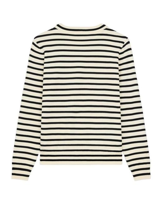 Céline Black Triomphe Crew Neck Marinère Sweater for men