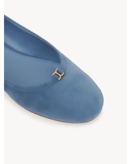 Chloé Blue Marcie Flat Ballet Shoes