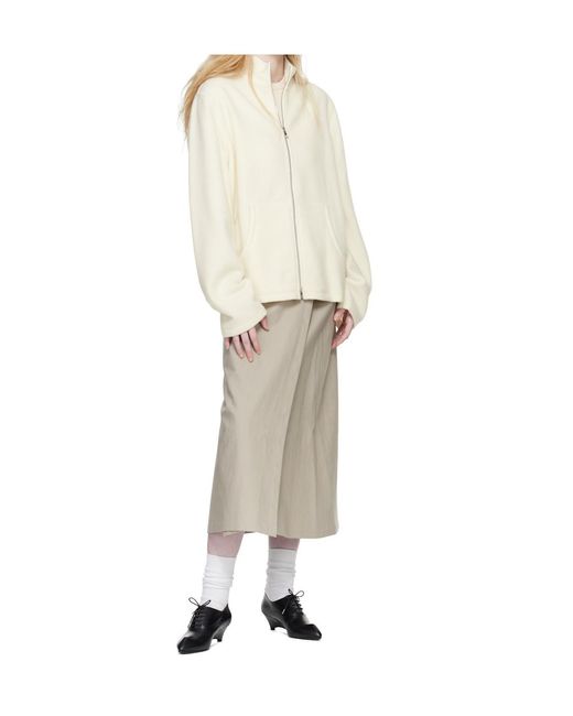 Rier White Fleece Full-Zip Jacket