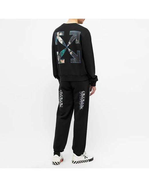 Off-White c/o Virgil Abloh Black Caravaggio Painting Long-Sleeve Sweatshirt for men