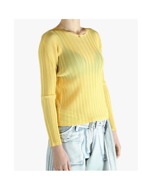 Pleats Please Issey Miyake Yellow Pleats Please Issey Miyake Rib Pleats January Shirt