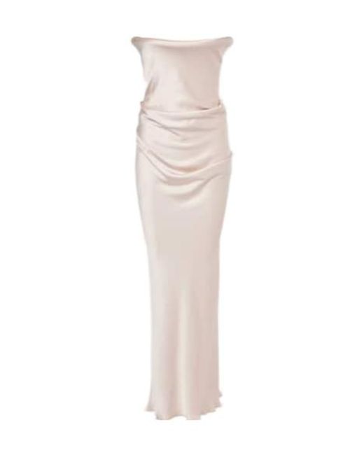 Victoria Beckham White Corset Gown