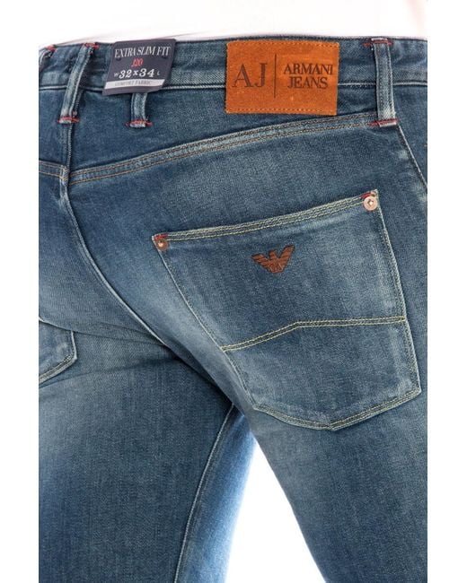Armani Jeans Blue Logo Jeans for men