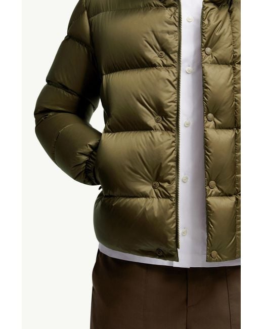 Moncler Green Tripiti Logo Patch Puffer Jacket for men