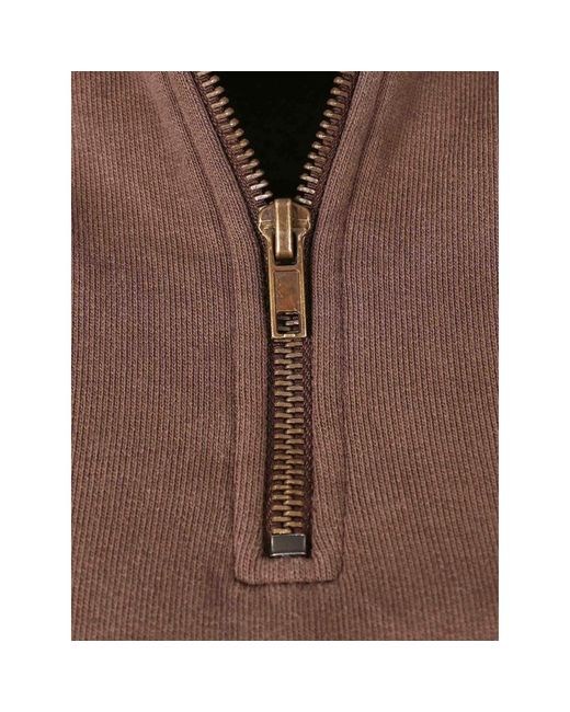 Sporty & Rich Brown Turtleneck Sweatshirt