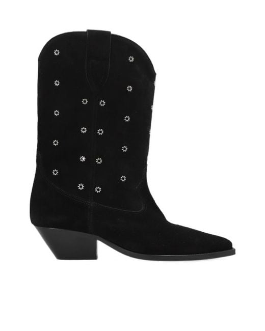 Isabel Marant Black Block-Heel Ankle Boots
