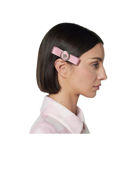 Versace Pink Medusa Clip-On Hair Clip