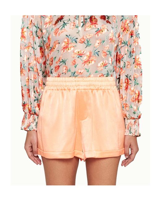Alice + Olivia Orange Alice Olivia Pleated Shorts