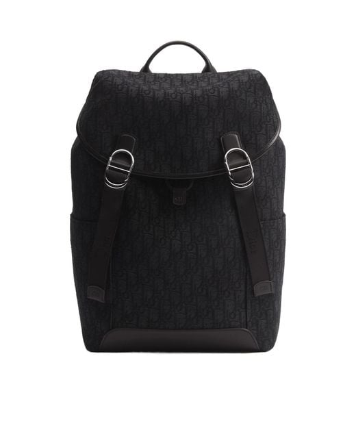 Dior Black Jett Backpack With Flap for men