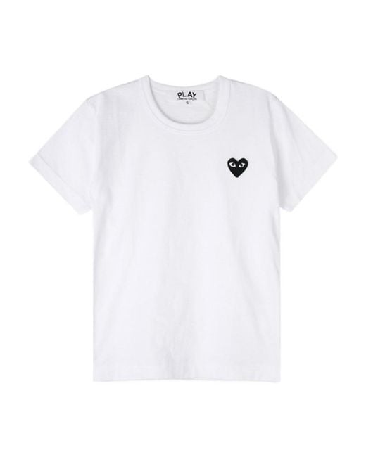 COMME DES GARÇONS PLAY White Logo Details Short-Sleeved T-Shirt