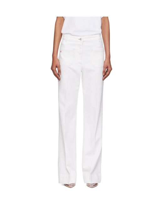 Victoria Beckham White Alina Jeans