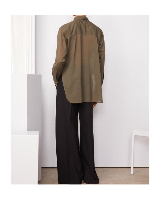Officine Generale Brown Translucent Shirt